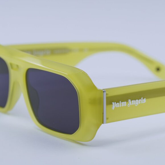 Palm Angels PERI102 WILLOW 1807 Sunglasses Yellow Rectangle Frame, Grey Lenses main image 9
